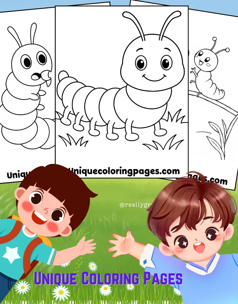 caterpillar coloring pages