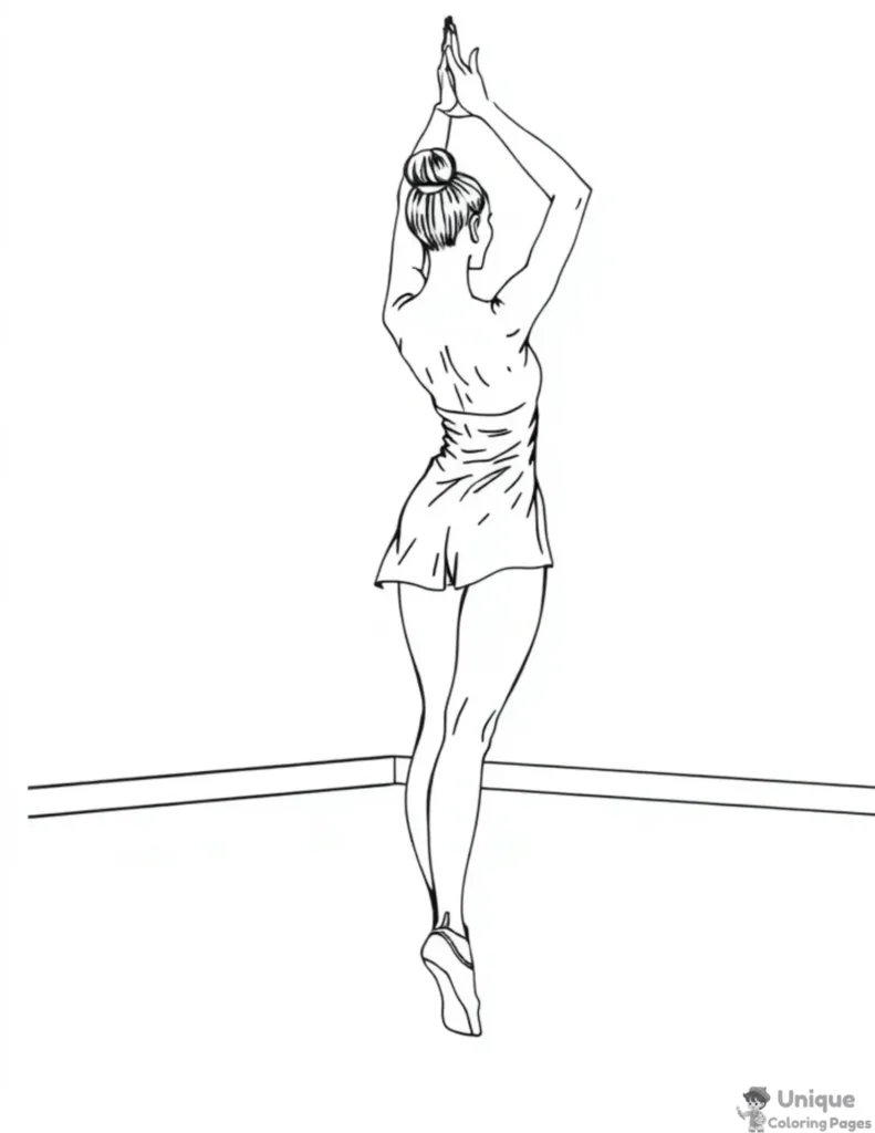 ballerinas rehearsing coloring pages