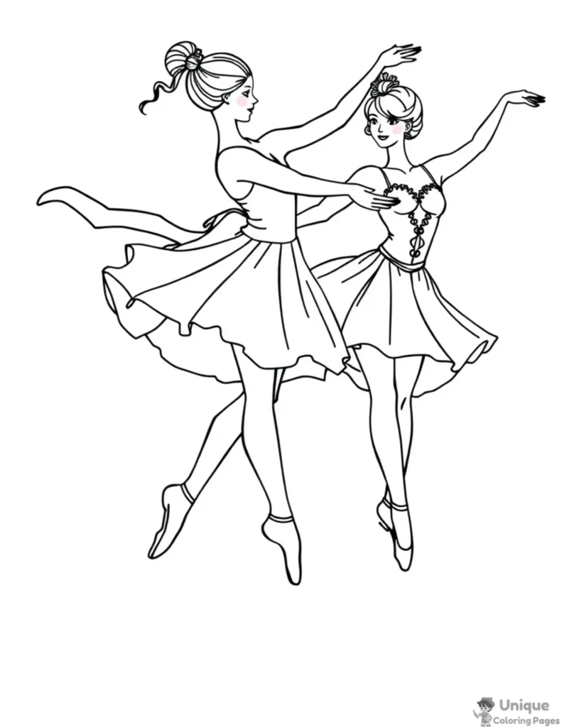 ballet dancers coloring pages