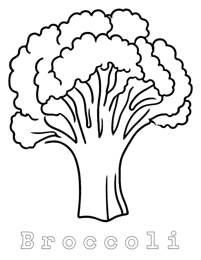 broccoli coloring pages printable