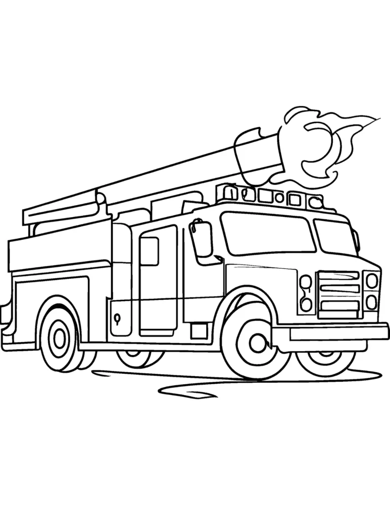 fire truck coloring page printable