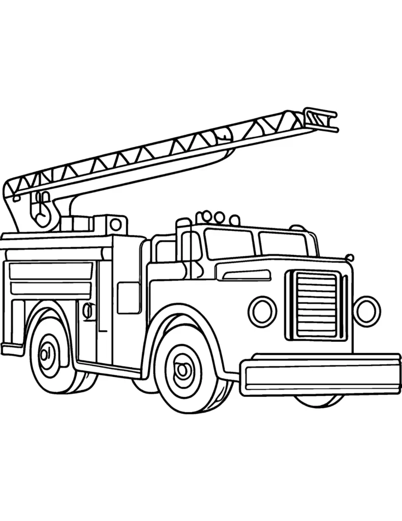 fire truck coloring pages for adults