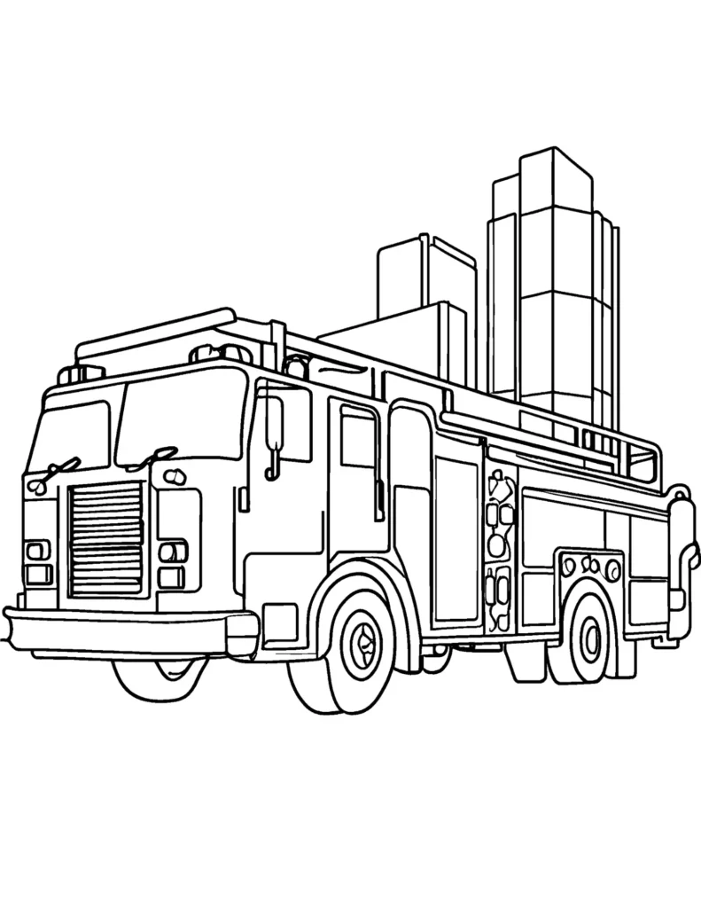 free fire truck printables