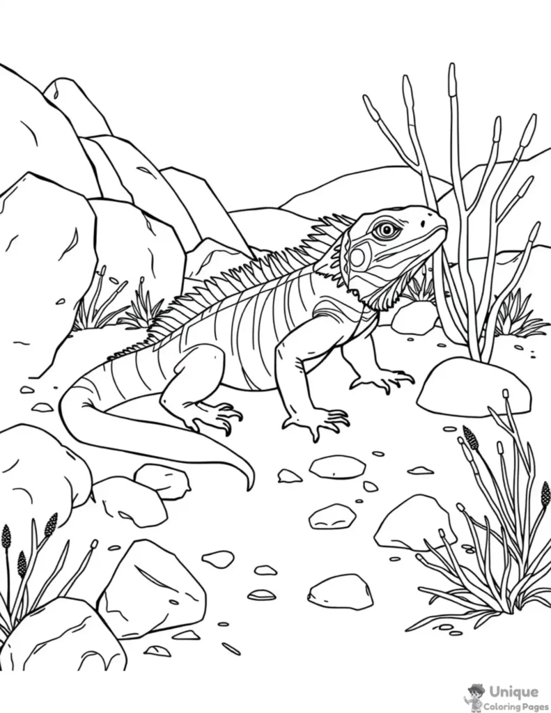 iguanas coloring pages