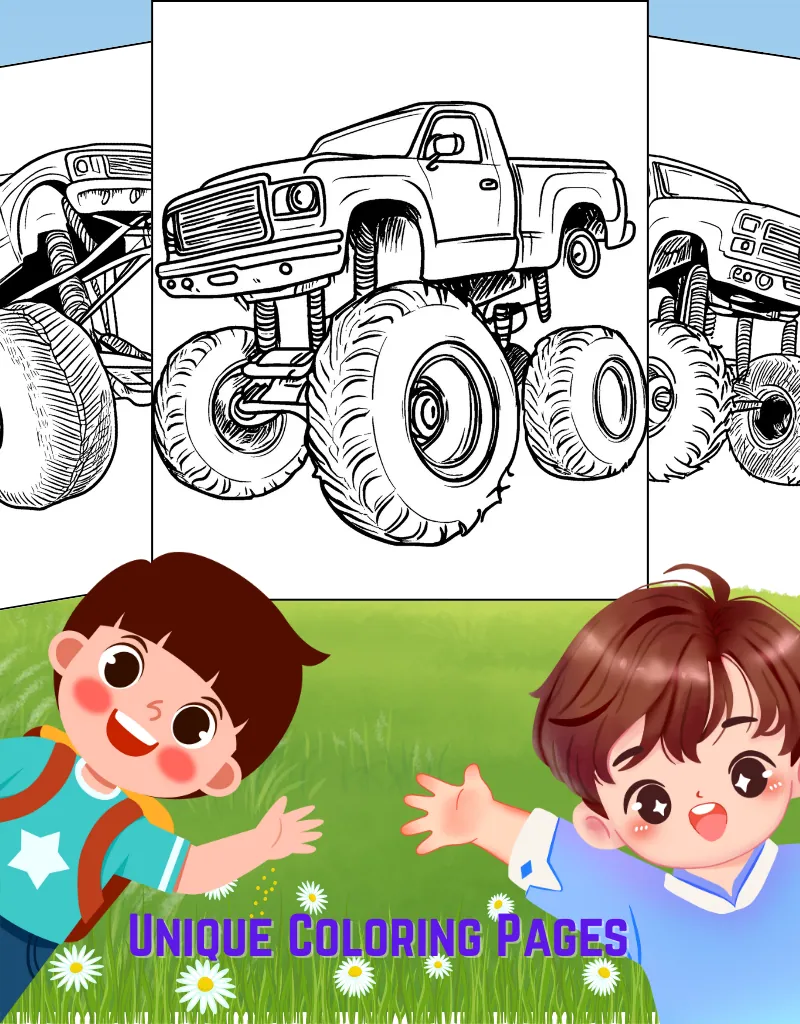 monster truck coloring pages