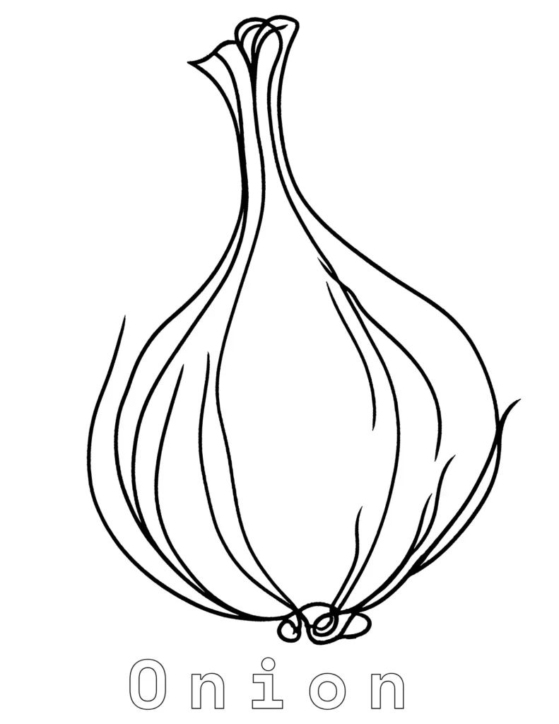 onion coloring pages