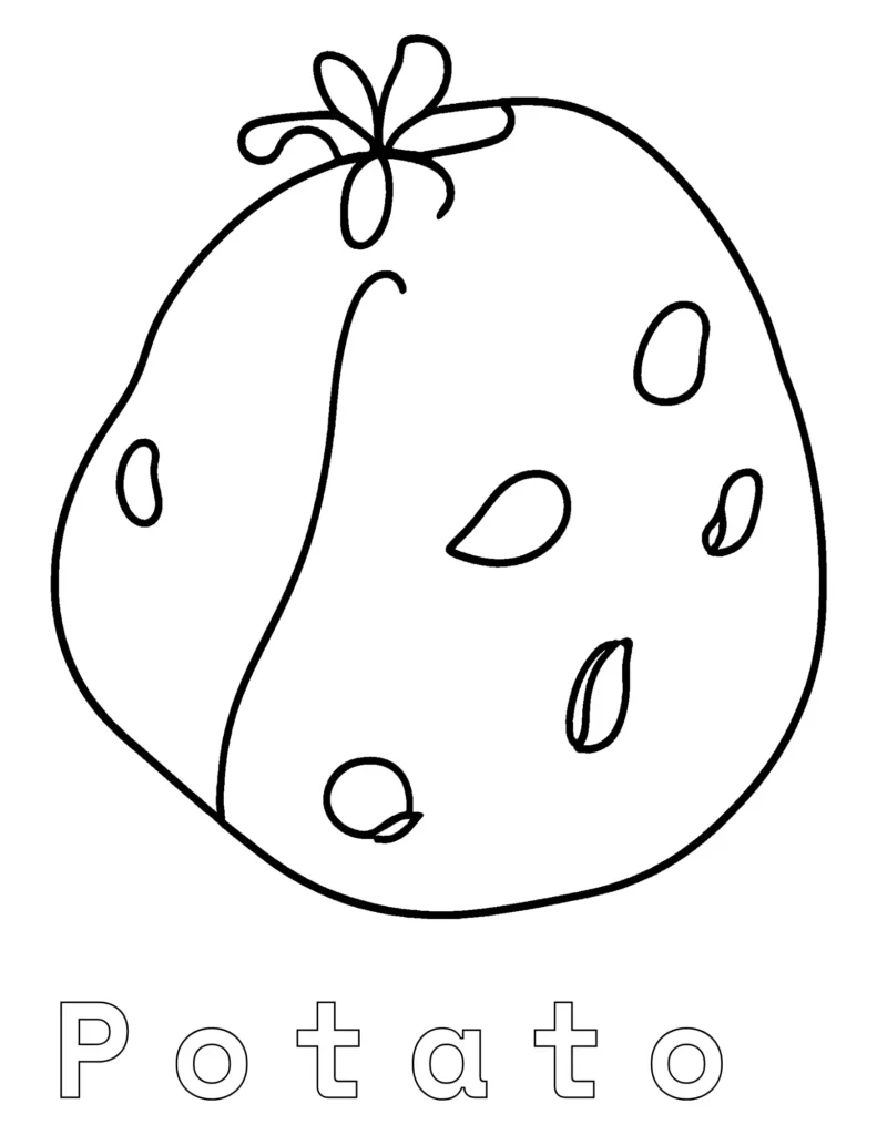 potato coloring sheet printable